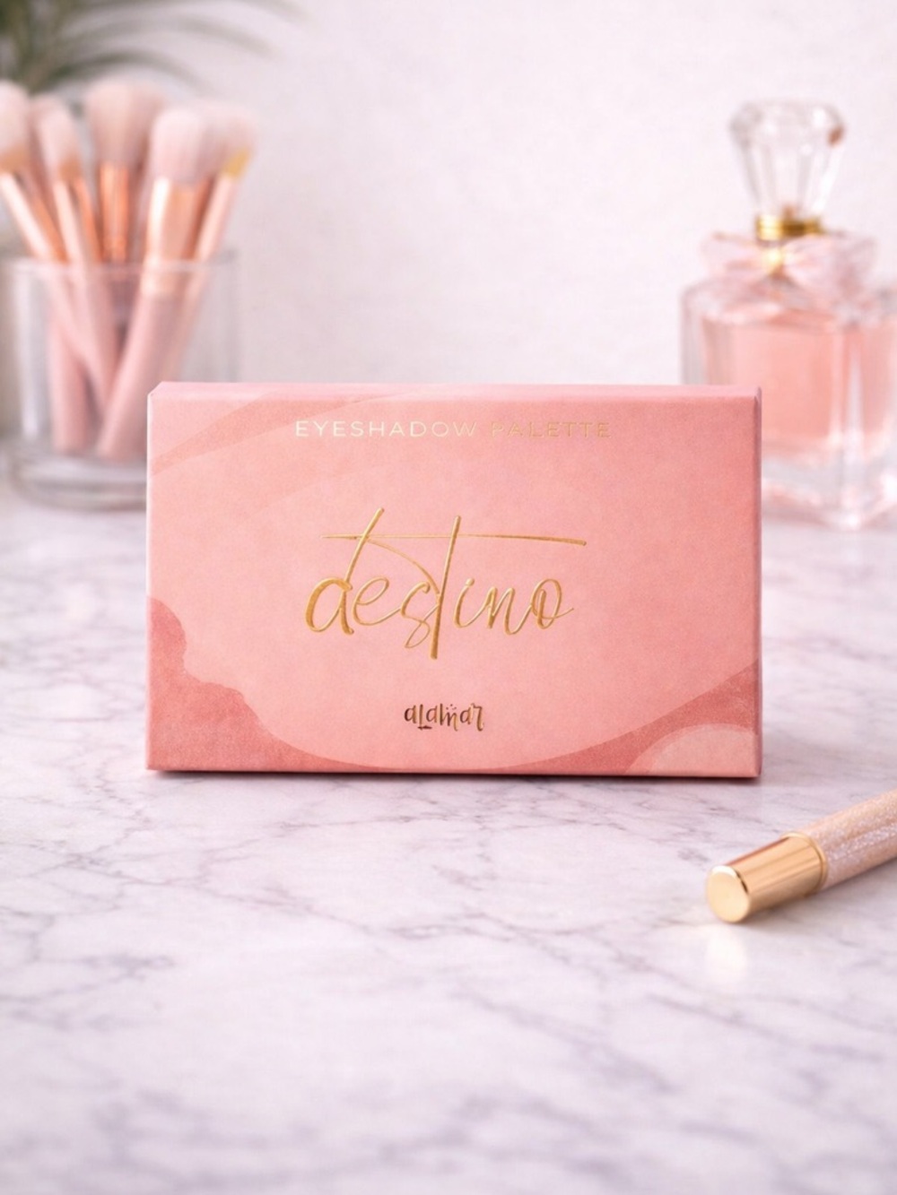 Alamar Destino Eyeshadow Palette 10 Shades Neutral Glam Makeup Full Size NEW